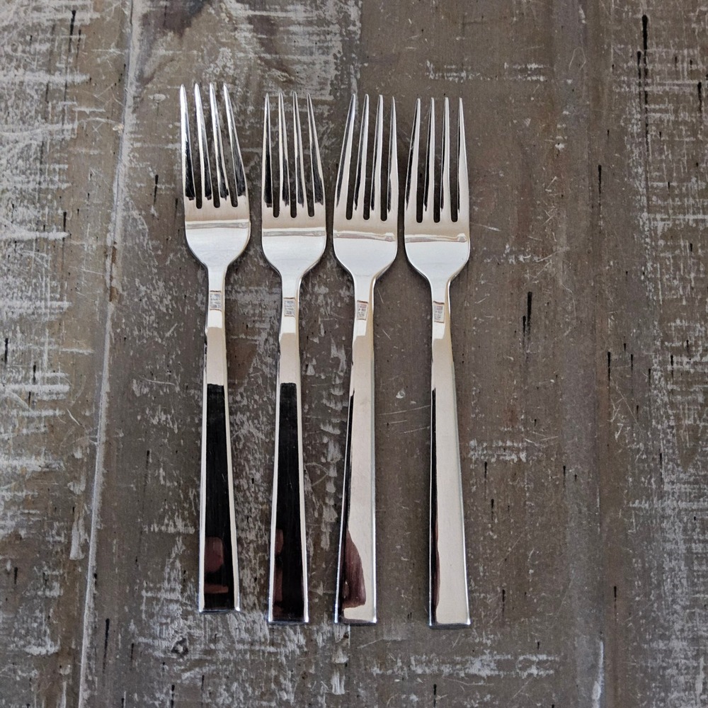Dansk Meridian Salad Fork Set of 4 Stainless Steel 18/10 Flatware MCM